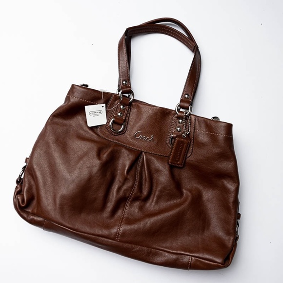 Coach | Bags | Coach Ashley Carryall Brown Leather Satchel Tote